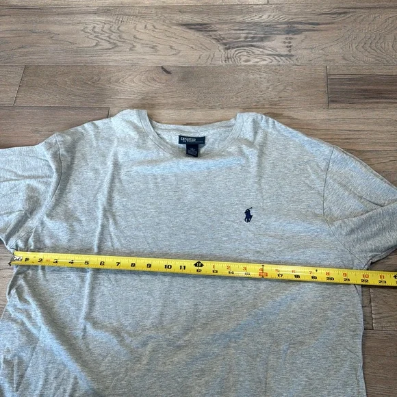 EUC Polo Ralph Lauren Mens Heathered Classic Fit T-Shirt Gray Large - Picture 5 of 9